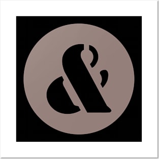 Symbol Ampersand & in Solid Circle Frame Posters and Art